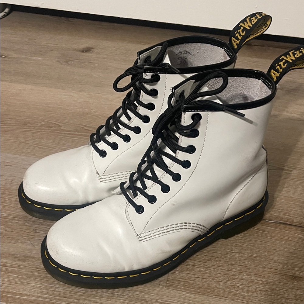 Dr. Martens 1460 White Leather Boots